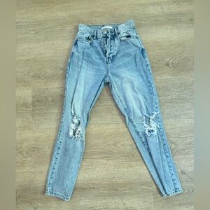 PacSun Blue Boyfriend Jeans Relaxed Fit Distressed